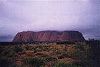Uluru with Clouds - Regen am Ayers Rock (Northern Territory)